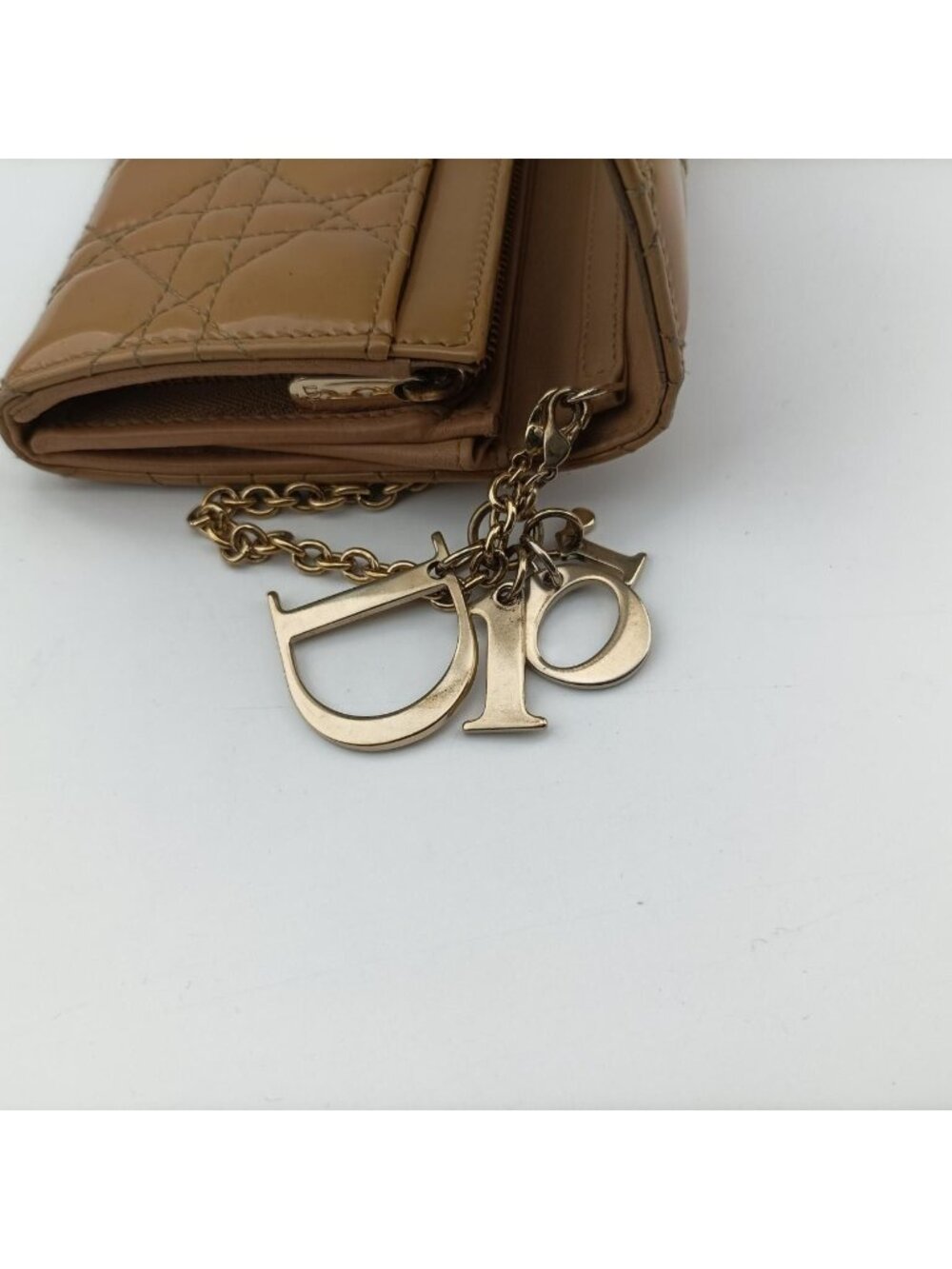 ★SOLD★ Dior Lady Cannage Beige Patent Handbag - Picture 12 of 15